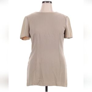Talbots Short Sleeve Mini Dress - Tan, Size 14